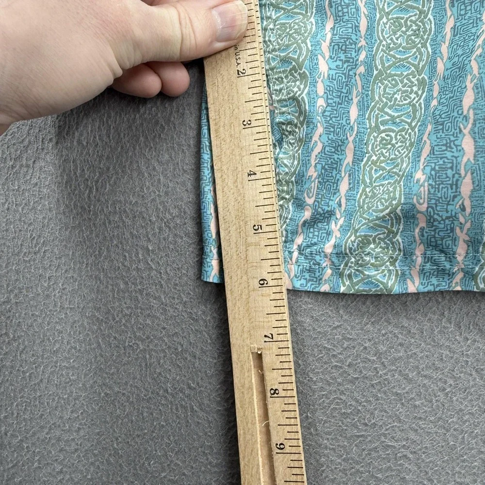 Quiksilver Swim Shorts Mens Medium Blue Striped Trunks UnLined Drawstring Beach - Picture 7 of 8